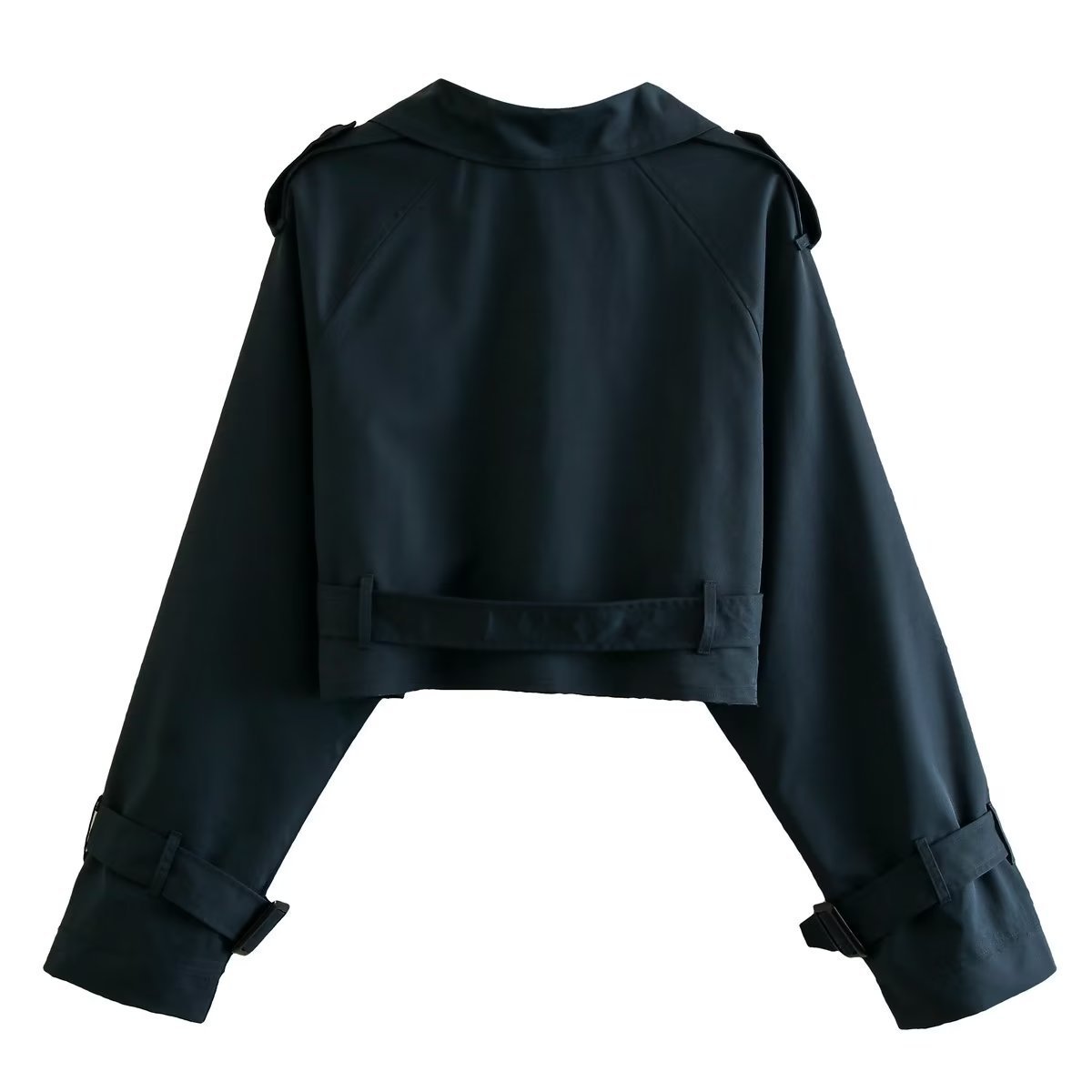 Tess | Korte Trenchcoat Dames | Lichtgewicht en Tijdloos Zwart Short jacket Esto Moda