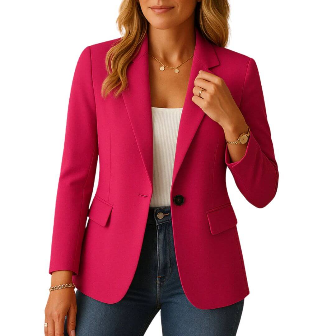 Anouk blazer dames met getailleerde pasvorm en modieus design roze