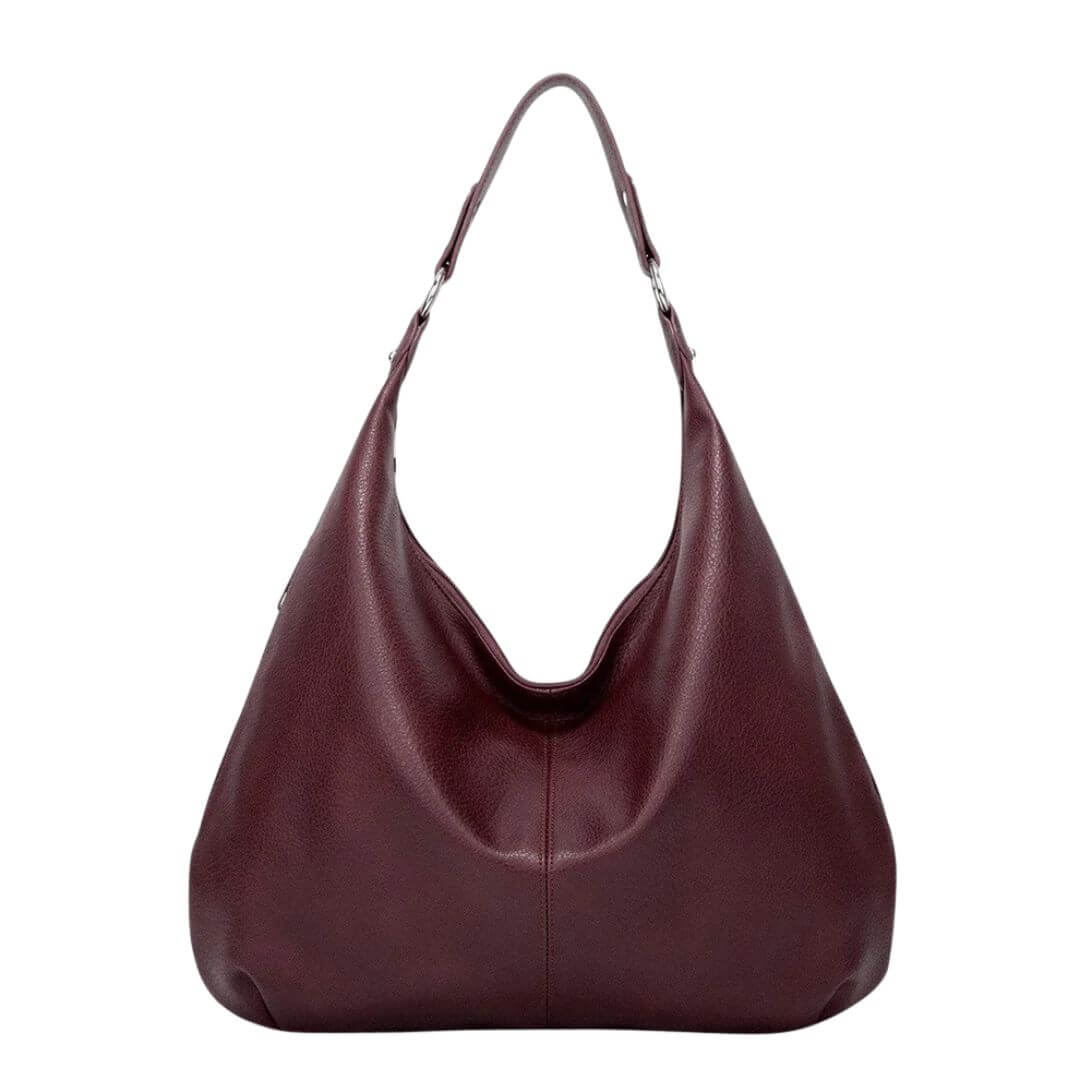 Chantal vegan leren tas, opvallende schoudertas dames in rood