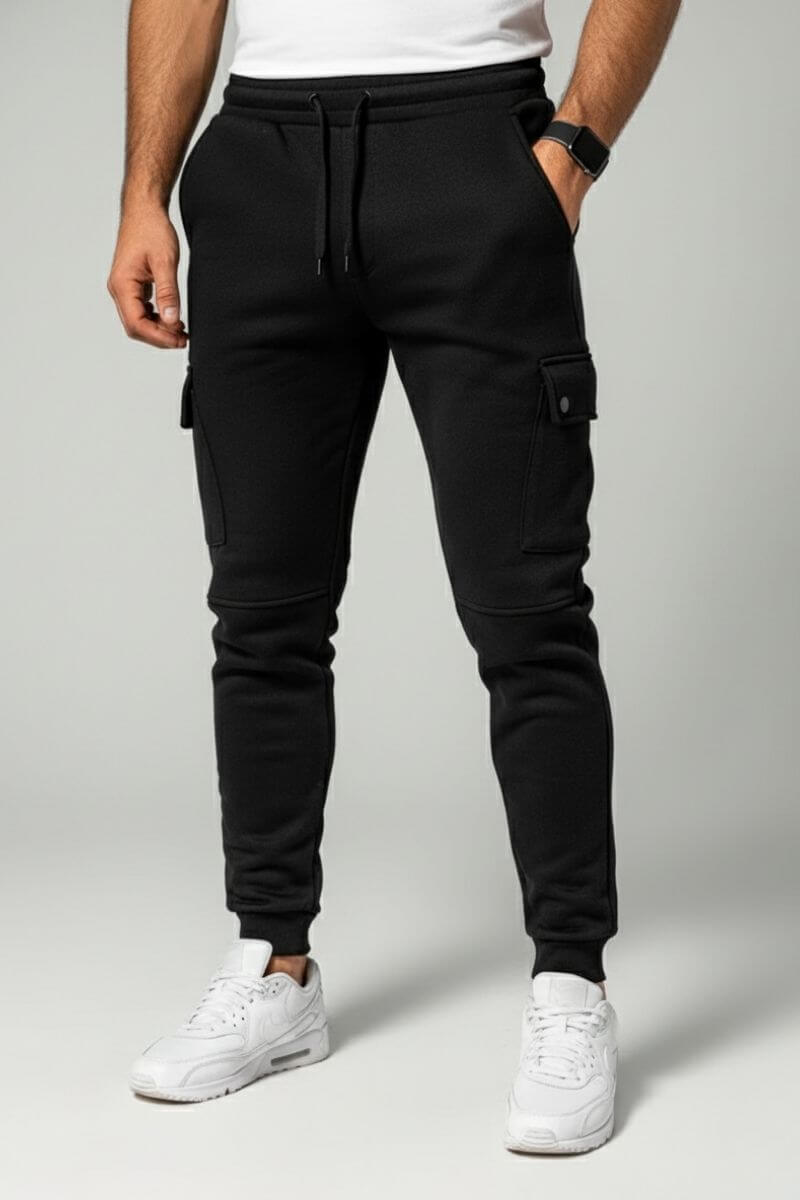 Zwarte Tom joggingbroek voor heren met een moderne pasvorm, een stijlvolle sweatpants voor elke dag