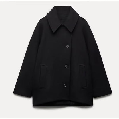 Acy | Dames Oversized Wollen Jas Winter | Warm en Stijlvol Short jacket Esto Moda