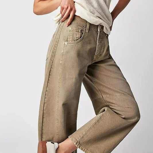 Adley | Dames Flared Broek | Luchtig en Comfortabel met Lage Taille 0