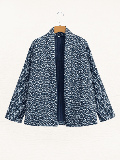 Anneke | Dames Gewatteerde Jas | Geometrische Print, Lichtgewicht en Comfortabel Short jacket Esto Moda