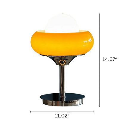 Bauhaus | Vintage Gele Tafel Lamp | Retro Elegantie voor Modern Interieur 6