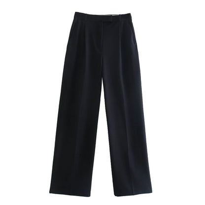 Berlin | Zwarte Wijde Broek Dames | Comfortabele Pantalon met Wijde Pijp Pantalon Esto Moda