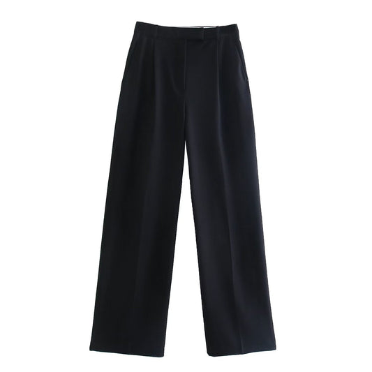 Berlin | Zwarte Wijde Broek Dames | Comfortabele Pantalon met Wijde Pijp Pantalon Esto Moda