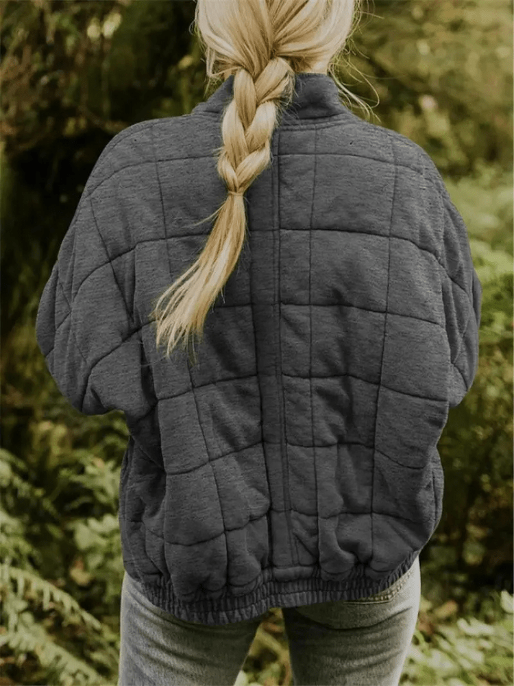 Elara | Gewatteerde Tussenjas Dames | Comfortabel en Stijlvol met Blokpatroon Short jacket Esto Moda