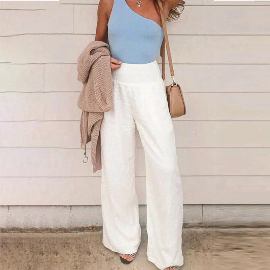 Eline | Luchtige High Waist Pantalon Dames | Elegante Dames Trousers Pantalon Esto Moda