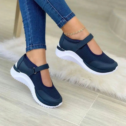 Emma | Dames Ademend Orthopedische Wandelschoenen | Comfortabel en Stevig , Woman Shoe , Blauw , Esto Moda