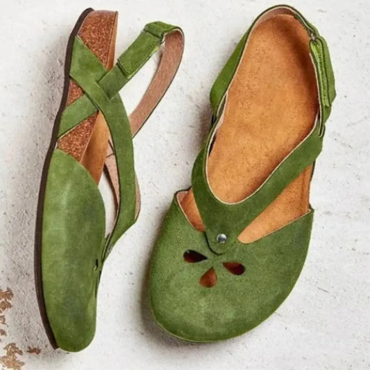 Emma | Dames Orthopedische Slingback Sandalen | Ondersteunend en Stijlvol , Sandal , Groen , Esto Moda