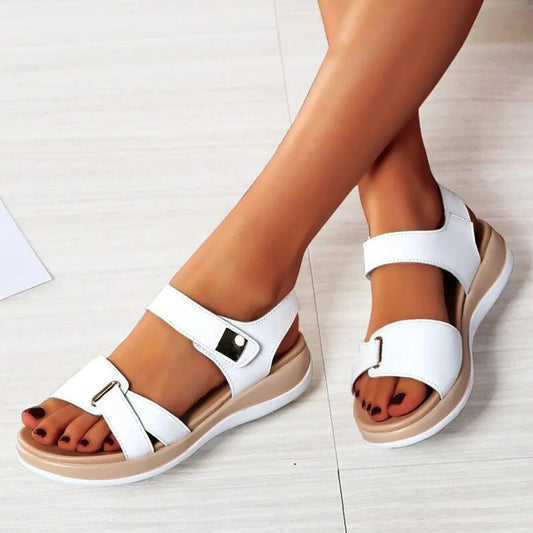 Emma | Dames Verstelbare Orthopedische Sandalen | Comfortabel en Stijlvol , Sandal , Wit , Esto Moda