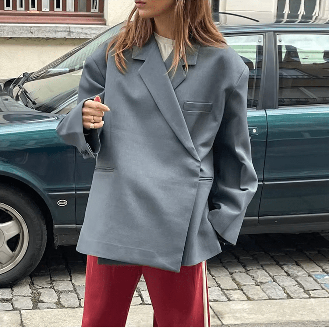 Felice | Dames Zwarte Oversized Blazer | Trendy en Comfortabel Short jacket Esto Moda