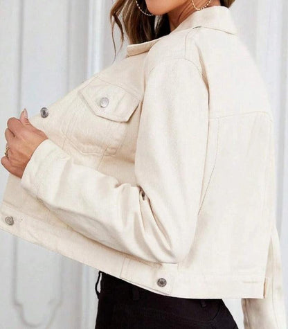 Felina | Dames Cropped Spijkerjack | Tijdloos Denim Jasje Short jacket Esto Moda