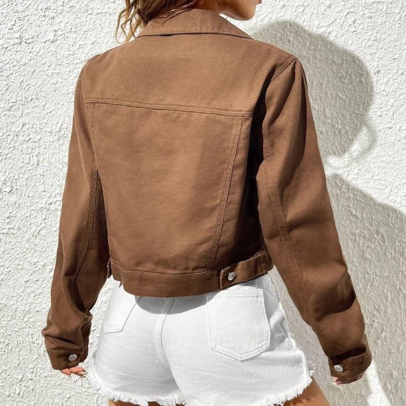 Felina | Dames Cropped Spijkerjack | Tijdloos Denim Jasje Short jacket Esto Moda
