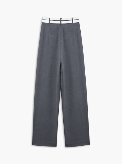Inge | Dames Flared Pantalon | Asymmetrische Tailleband, Elegante Pasvorm Pantalon Esto Moda