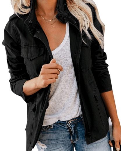 Jaimy | Dames Tussenjas met Zakken | Stijlvol en Comfortabel Katoen-Polyester Short jacket Esto Moda