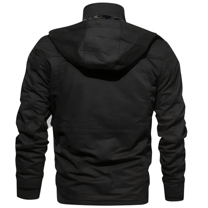 Joris | Heren Militair Jack | Warm met Fleece Gevoerde Capuchon en Meerdere Zak Rain jacket Esto Moda