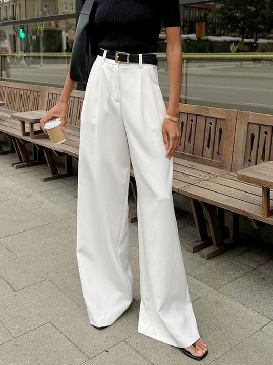 Julea | Dames Hoge Taille Broek | Elegante Zwarte Pantalon met Flatterende Pasvorm Pantalon Esto Moda