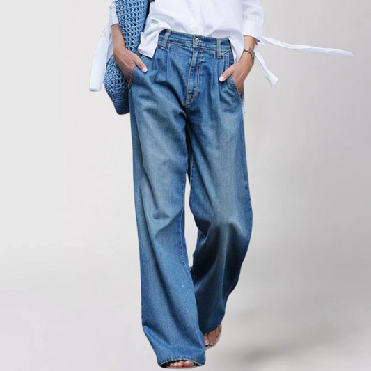 Krista | Dames Spijkerbroek | Comfortabele Wijde Pasvorm van Hoogwaardige Denim 0