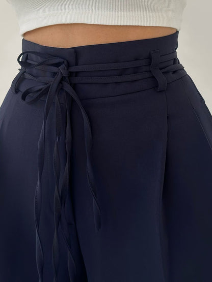 Margy | Dames Hoog Getailleerde Joggingbroek | Wijde Pijpen Stretchbroek Joggingbroeken Esto Moda