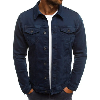 Mark | Heren Casual Spijkerjack | Tijdloos en Comfortabel , Jacket , Marine blauw , Esto Moda