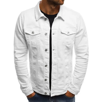 Mark | Heren Casual Spijkerjack | Tijdloos en Comfortabel , Jacket , Wit , Esto Moda
