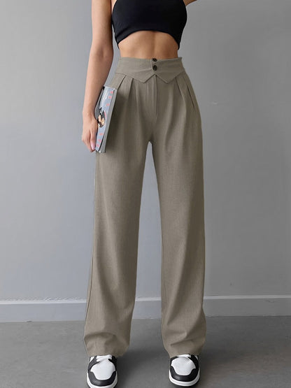 Marlina | Dames Hoge Taille Pantalon | Zwart en Grijs, Elegant en Comfortabel Pantalon Esto Moda