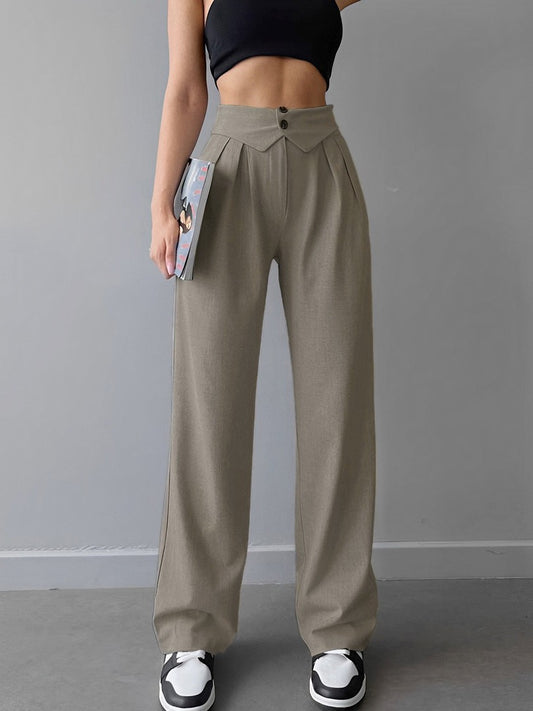 Marlina | Dames Hoge Taille Pantalon | Zwart en Grijs, Elegant en Comfortabel Pantalon Esto Moda