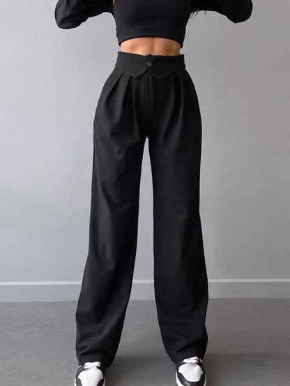 Marlina | Dames Hoge Taille Pantalon | Zwart en Grijs, Elegant en Comfortabel Pantalon Esto Moda