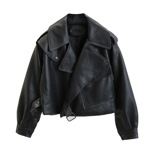 Mylene | Dames Leren Bomberjack | Zwart Tijdloos Design voor Elke Gelegenheid Short jacket Esto Moda