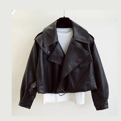 Mylene | Dames Leren Bomberjack | Zwart Tijdloos Design voor Elke Gelegenheid Short jacket Esto Moda