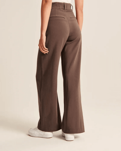 Sophie | Dames Hoge Taille Pantalon | Wijde Broek Pantalon Esto Moda