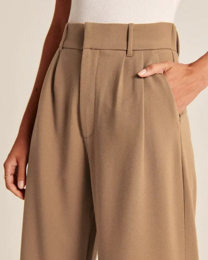 Sophie | Dames Hoge Taille Pantalon | Wijde Broek Pantalon Esto Moda