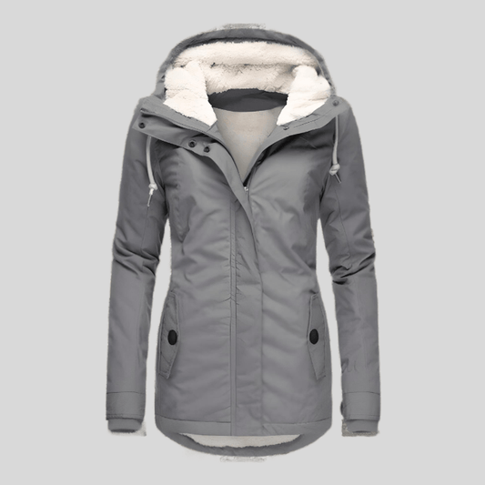 Sophie | Dames Lange Wasserdichte Winterjacke | Met Kapuze en Fleece Futter Winter jacket Esto Moda