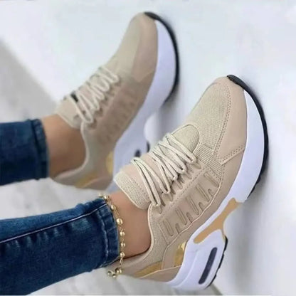 Sophie | Dames Orthopedische Sneakers | Comfortabel en Stijlvol , Woman Shoe , Beige , Esto Moda