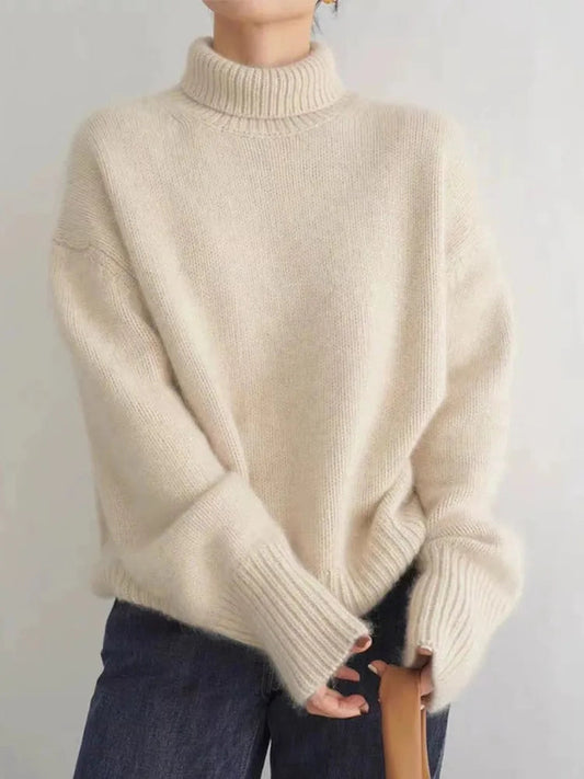 Sophie | Dames Kasjmier Coltrui | Elegante Rollkragenpullover in Grijs 0
