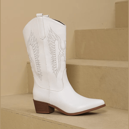 Texas | Dames Luxe Cowboylaarzen | Comfortabel Imitatie-Suède Boots Esto Moda